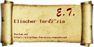 Elischer Terézia névjegykártya